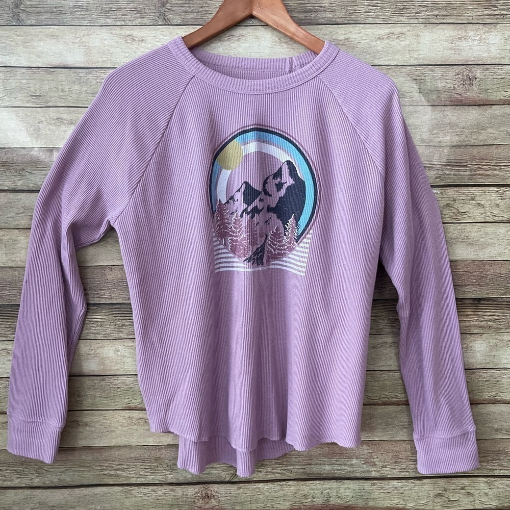 Sonoma Women’s Purple Thermal Relaxed Fit Long Sleeve Top Size: Large